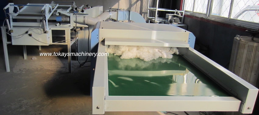 Automatic Fibre Polyester Fiber Opening Carding Pillow Cushion Pad Filling Stuffing Making Machine for Home Textiles Production Line