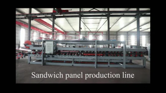 Tetti e rivestimenti in EPS e lana di roccia utilizzano la linea di produzione di pannelli sandwich